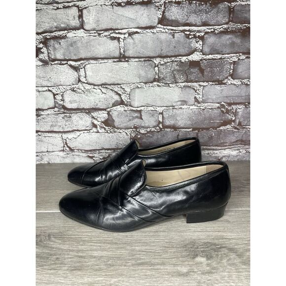Stacy Adams Black Patent Leather Slip On Loafers Dress Shoes Men’s Sz 8M US/41EU - Picture 12 of 16